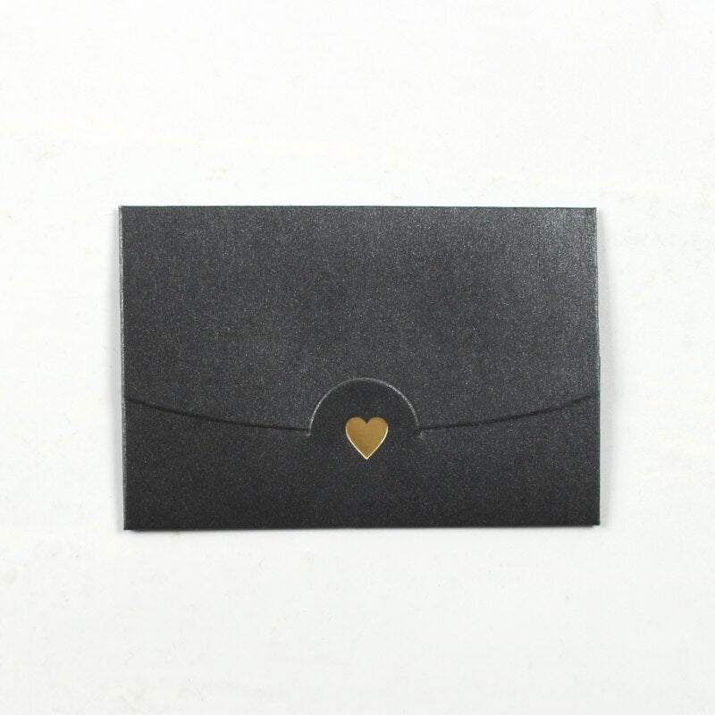 Craft Paper Envelopes for Love Letter Style Adorned with Mini Hearts 20 Pack