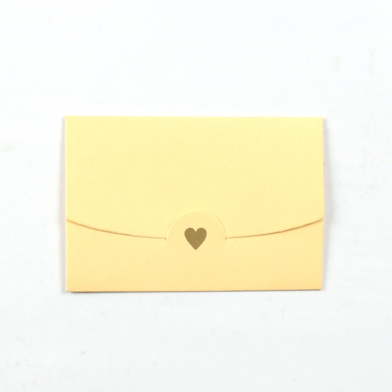 Craft Paper Envelopes for Love Letter Style Adorned with Mini Hearts 20 Pack