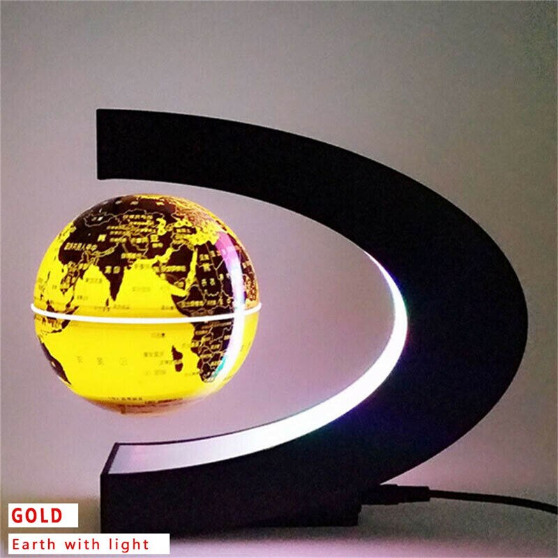 Home Office Multi-Color Changing Magnetic Levitation Floating World Mova Night Lamp with LED Lights