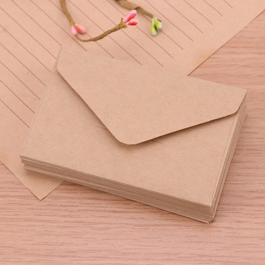 Elegant Style Classical Vintage Craft Paper Envelopes 20 Pack