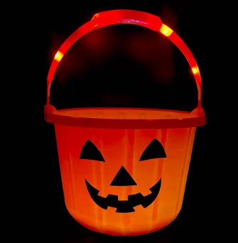 Halloween LED Pumpkin Orange Green Purple Reuseable LED Lamp Light Up Bucket Home Party Decoration for Safety for Trick or Treating