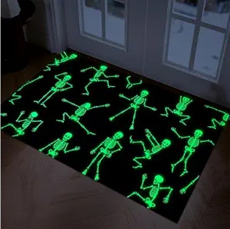 Unique Fun Halloween Holiday Gaming Design Floor Mat Carpet Bedroom Bathroom Home Decor Nonslip Absorbent Neon Indoor Outdoor Front Door Round Rugs