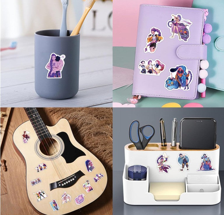 K Pop Demon Slayer Funny Meme Inspirational Vinyl Waterproof Stickers Pack Vine Stickers for Laptop, IPhone, Water Bottles, Computer