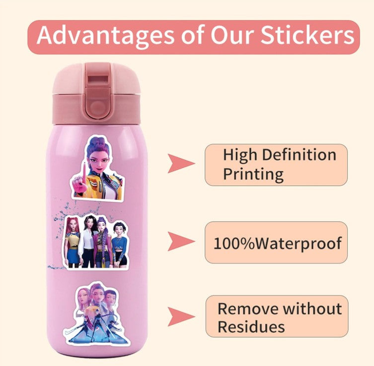 K Pop Demon Slayer Funny Meme Inspirational Vinyl Waterproof Stickers Pack Vine Stickers for Laptop, IPhone, Water Bottles, Computer