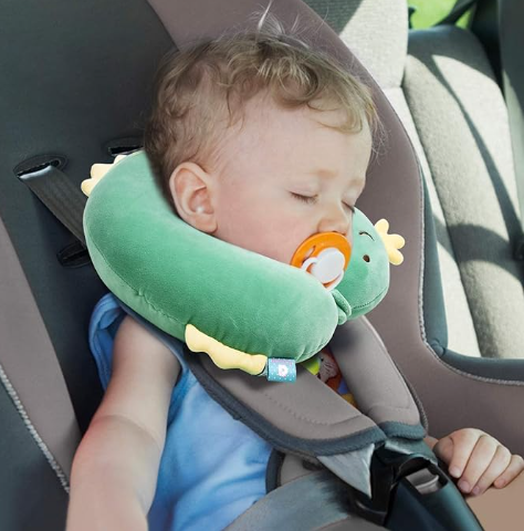 Animal Design Soft Neck Head Chin Travel Pillow for Kids and Toddlers