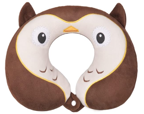 Animal Design Soft Neck Head Chin Travel Pillow for Kids and Toddlers