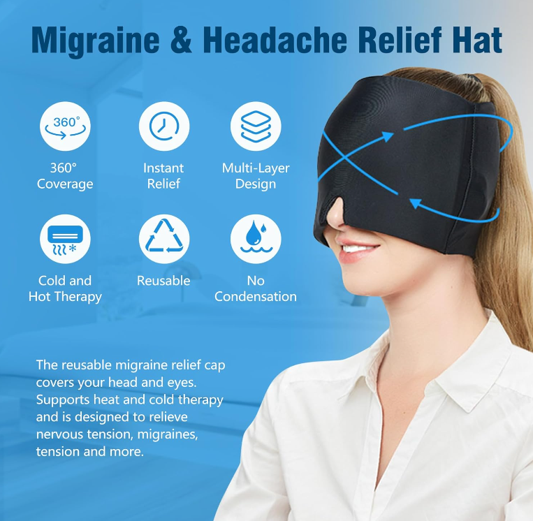 Migraine Headache Stress Relief Wrap Cap