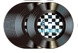 Musical Theme Vinyl Record Table Place Mats and Coasters for Food and Drinks