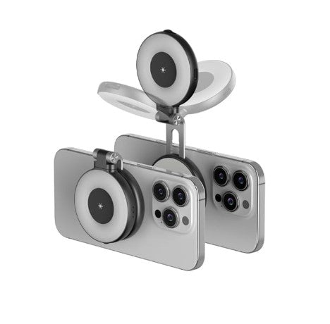 Magnetic Selfie Light, Phone Light for iPhone and All Type Phones has Magsafe 360° LED Selfie Ring Fill Light with Mirror for Selfies for Photography and Content Creating