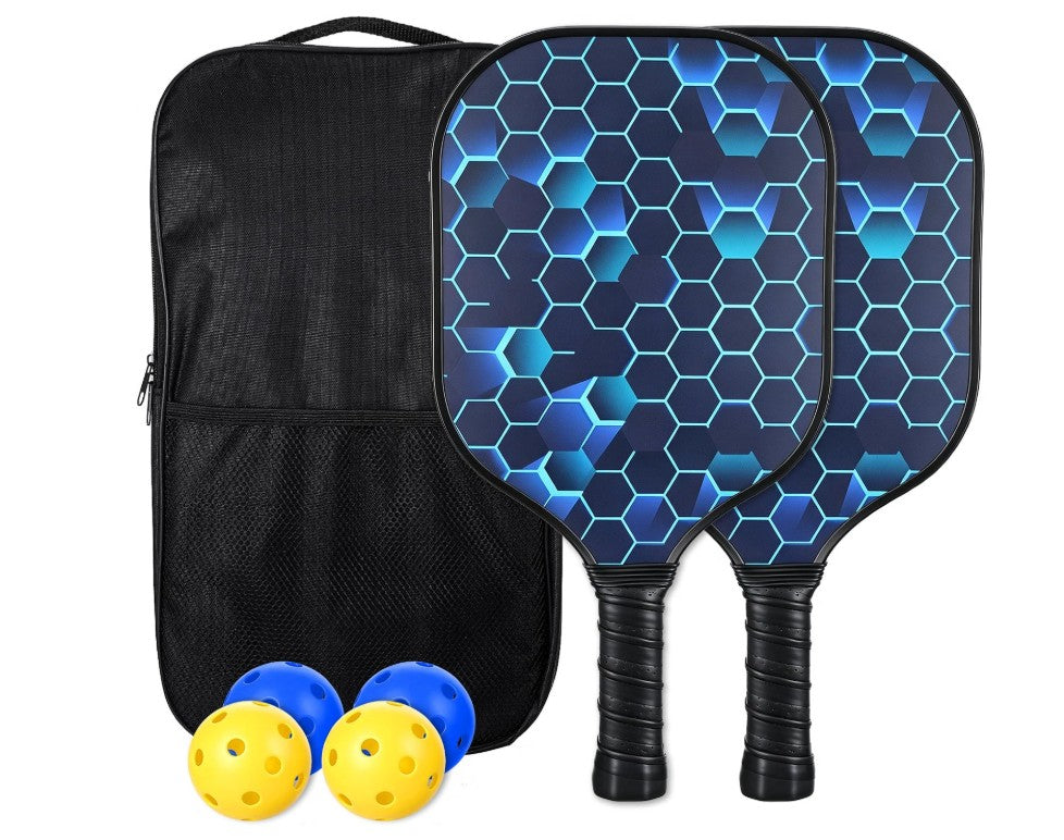 Pickleball Paddles, Pickleball Set with 2 or 4 Premium Wood Pickleball Paddles, 4 Pickleball Balls, 4 Cooling Towels & Carry Bag