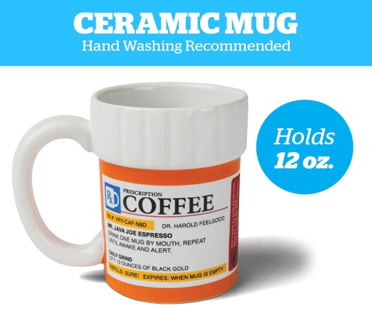 Funny Odd Ceramic Gag Gift Novelty Poop Toilet Donut Coffee Teacups Mug, 12-24 fluid ounces