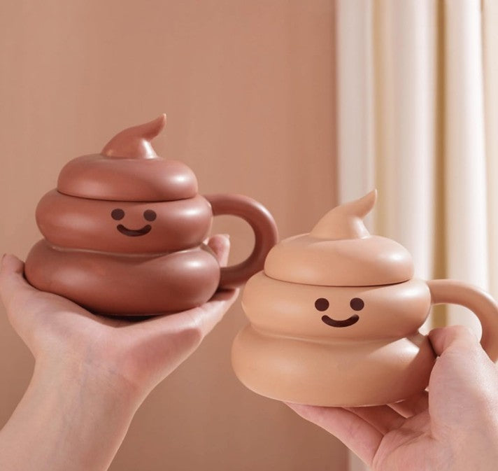 Funny Odd Ceramic Gag Gift Novelty Poop Toilet Donut Coffee Teacups Mug, 12-24 fluid ounces