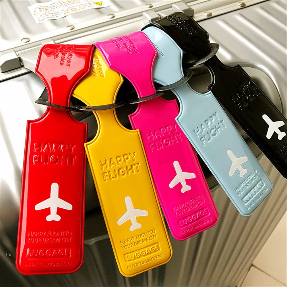 Creative Leather Luggage Suitcase Tags Travel Accessories 