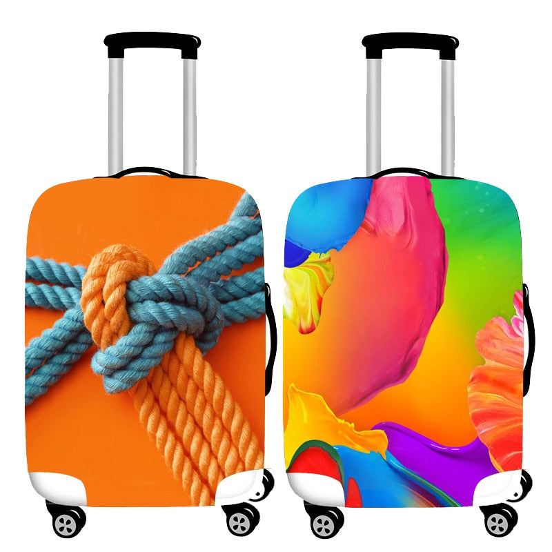 Colorful Patterns Graffiti Thick Elastic Luggage Suitcase Dust Cover