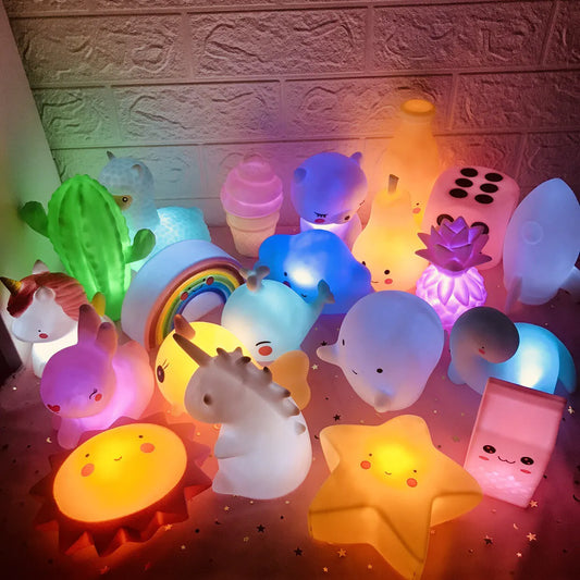 Cartoon Animals Characters Children Kids Nursery LED Neon Decoration Night Light Lamps for Living Room Bedroom