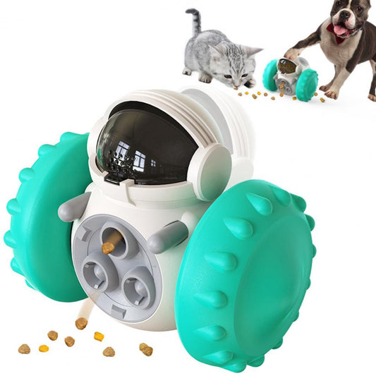 Dog Toy Dispenser - Doggy Treat Dispensing Chase Toys for Mind & Health Improvement - Pet Interactive Food Puzzle Toy for Medium Small Dogs - IQ Training Slow Feeder Toy for Dog & Cats