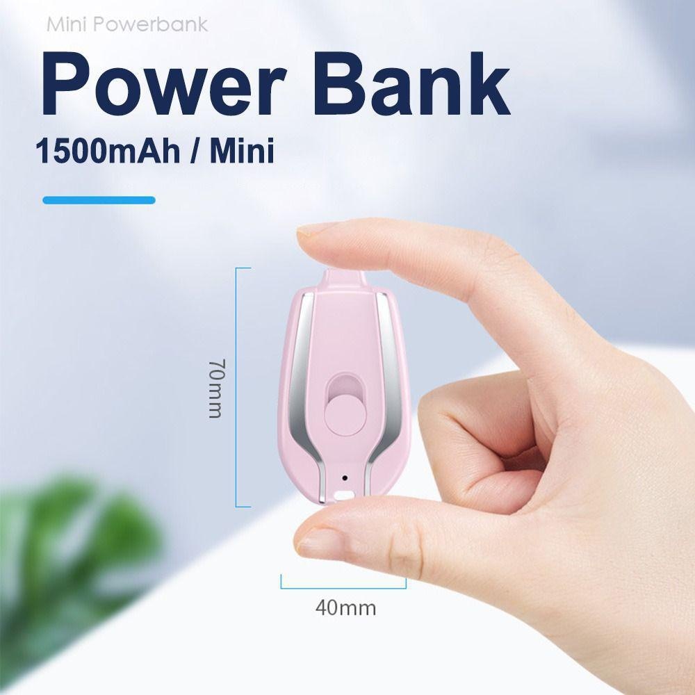 Mini Smartphone Emergency Portable Power Bank with Keychain for I phone