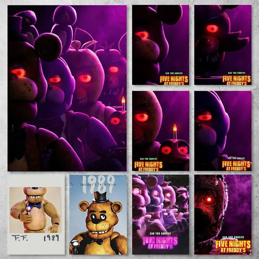 New FNAF Movie Game Poster Picture Prints for Home Wall Hanging Room Home Decoration