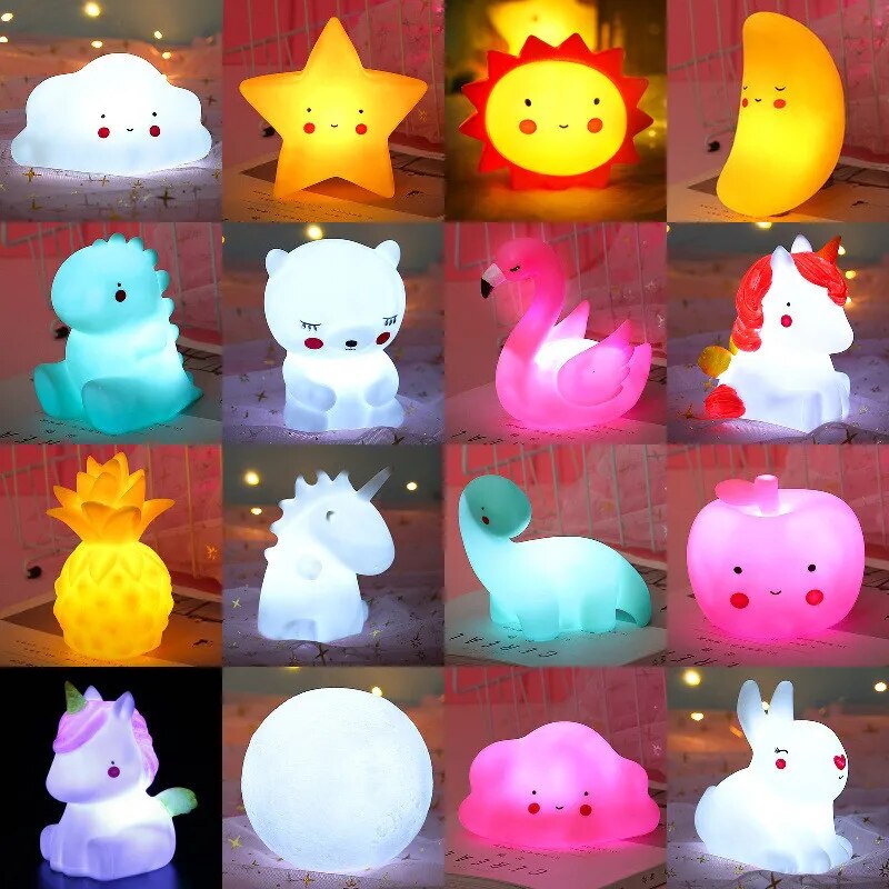 Cartoon Characters Children LED Neon Decoration Night Lamps
