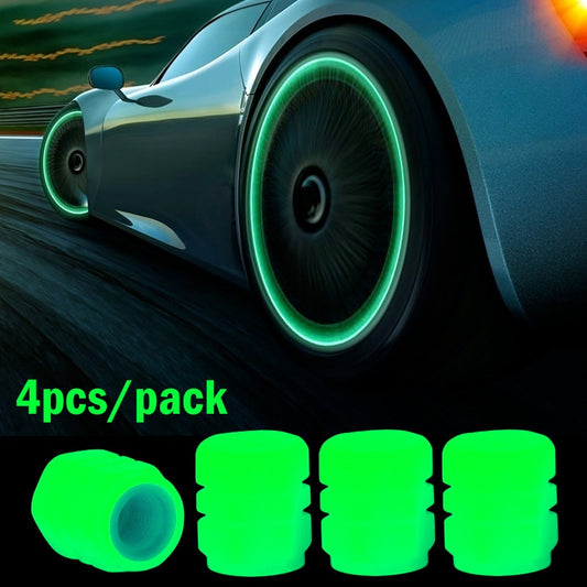 Car Luminous Fluorescent Night Glowing Tire Valve Caps