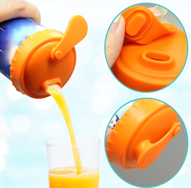 Silicone Soda Pop Energy Juice Beer Cup Can Cover Toppers Lid Reusable Beverage Food Protector 2 -18 Pack