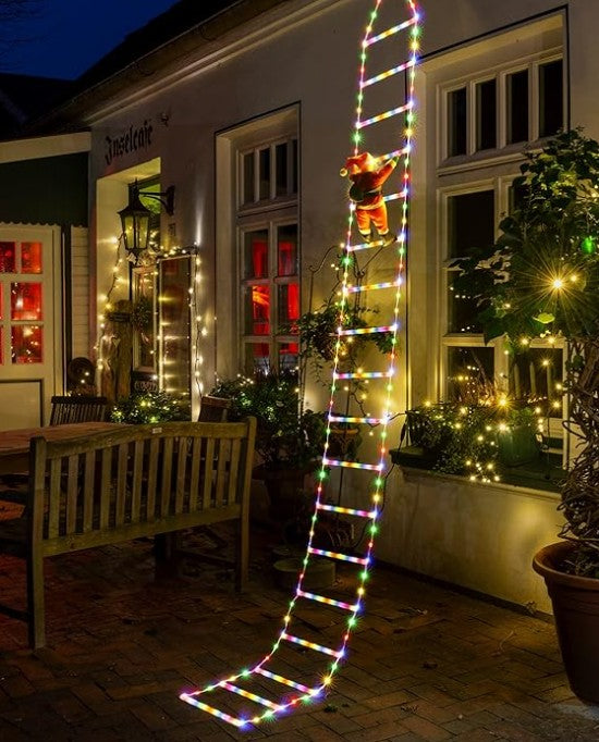 Christmas Gingerbread Decorations Candy Cane Beer Christmas Fairy Ladder Lights Bulbs Battery Operated and Plug in, Xmas Gingerbread Man String Lights Decorations Indoor