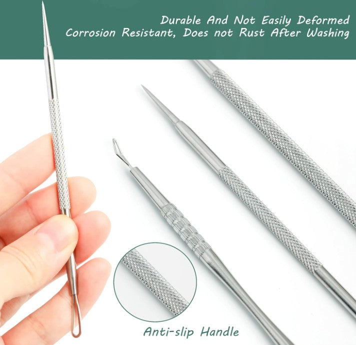 Blackhead Remover Tools, 16 PCS Pimple Popper Tool Kit, Acne Blackhead Tools for Blemish, 410 Premium Professional Stainless Acne Pimple Extractor Tool with Metal Box