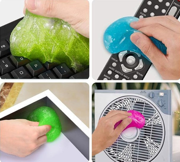 Car Truck Home Cleaning Putty Universal Auto Detailing Tools Car Interior Cleaner, Dust Cleaning Slime, Car Accessories for Car Vents Keyboards Fans 2-4 Pack
