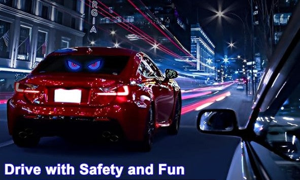 4 Expression and 4 Gestures Finger Car Auto Lights, Road Rage LED Sign for Car, Funny Hand Gesture Light for Car Back Window