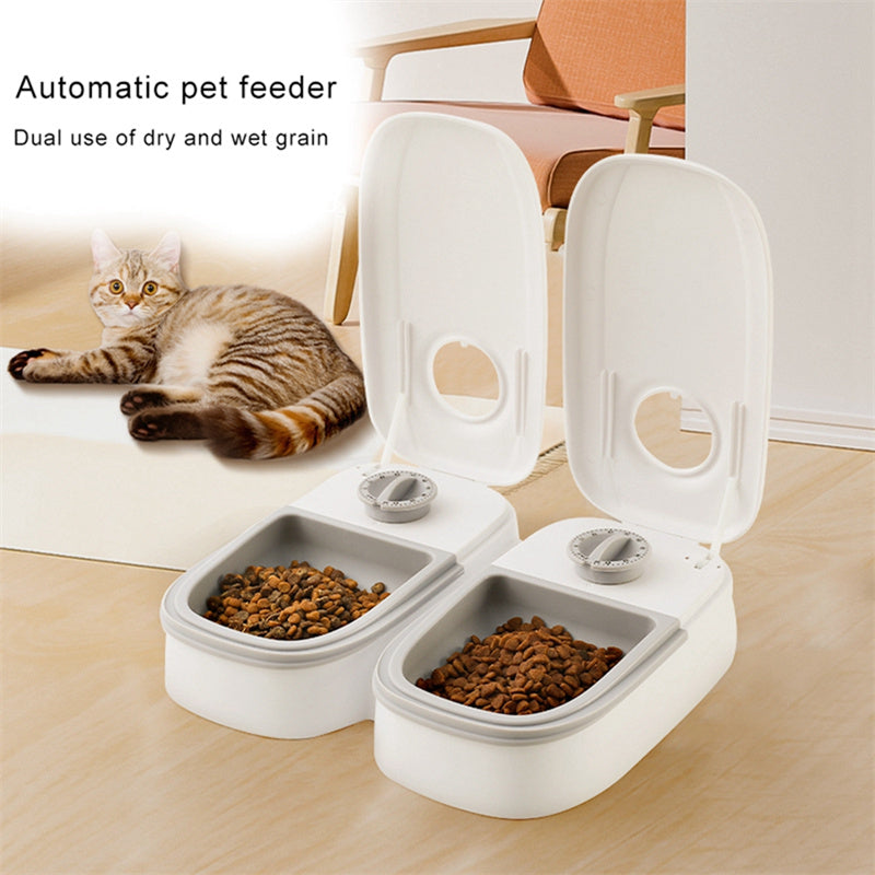 Automatic Timer Stainless Steel Smart Pet Feeder Food Dispenser for Cats Dogs Bowl Supplies