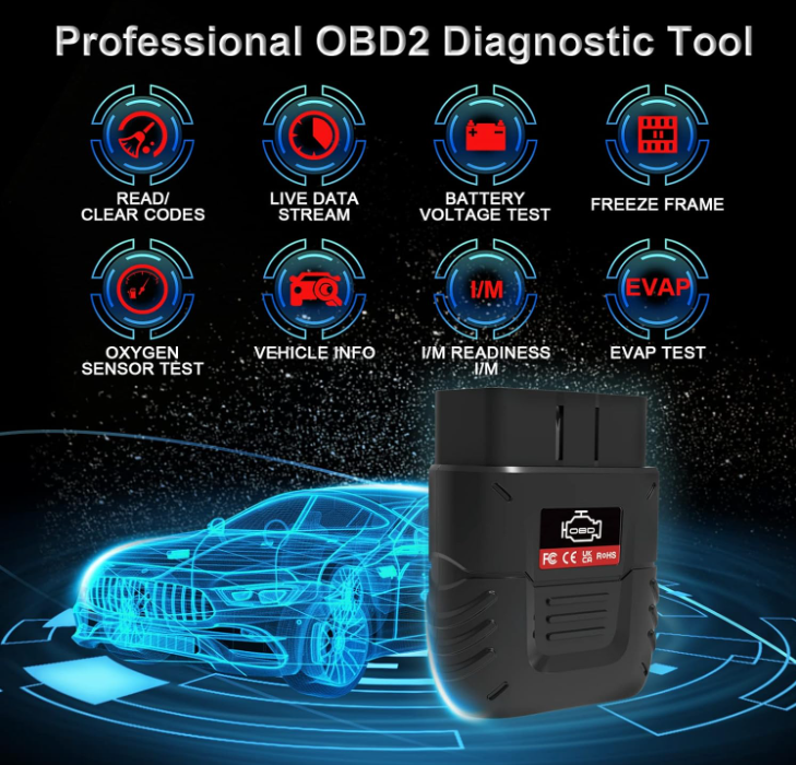 Error Code Detect Smart Scanner Reader Bluetooth Wireless Auto Data Diagnostic Tool for iPhone Android