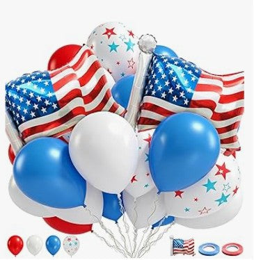 LED Clear LED 12-20in Glow in The Dark Black Purple Blue Pink Red Animal Fourth of July Helium Arch Balloons with String Lights 10-152 Packs