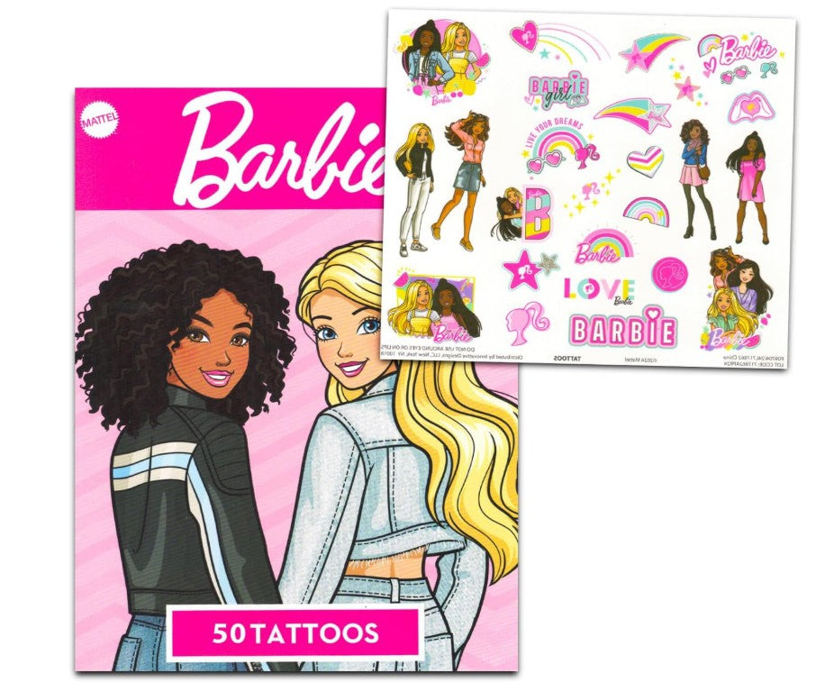 Back to School Barbie Art Supply Essentials Box Kit with Copy Books Pencils Markers Crayons Grades K-5 -32 Pieces