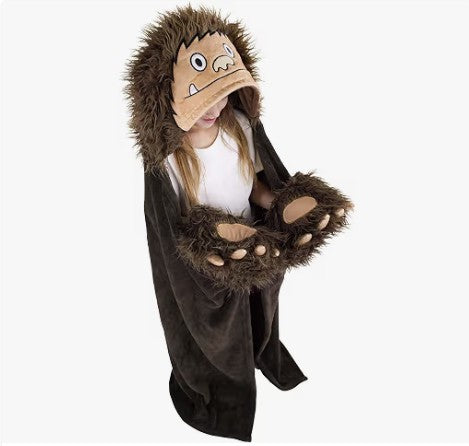 Wearable Hooded Animal Bigfoot Bat Pumpkin Ghost Black Cat Sloth Lama Penguin Design Blanket for Halloween Costumes Cosplay Adults Kids Soft Warm Fleece Sherpa Hoodie Throw Winter Linen Fleece Cozy Plush Animal Cape for Birthday  Holidays