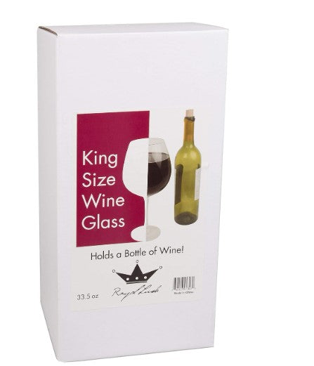 Extra Large Oversized Fun Giant 33.5 Oz Wine Glass that Holds a Full Bottle of Wine or XL Cocktail