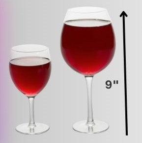 Extra Large Oversized Fun Giant 33.5 Oz Wine Glass that Holds a Full Bottle of Wine or XL Cocktail