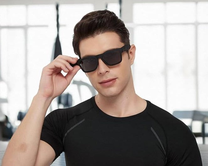 Smart Bluetooth Audio Sunglasses with Speaker UV400 Polarized lens Open Ear Music and Touch Control