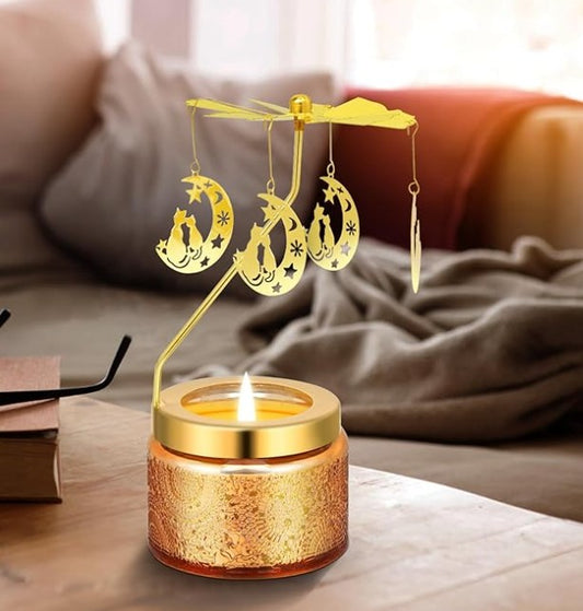 Rotating Unique Scented Candles Set Hummingbird Cat and Moon Butterflies Candles for Women Men Birthday Anniversary Holiday HalloweenGift