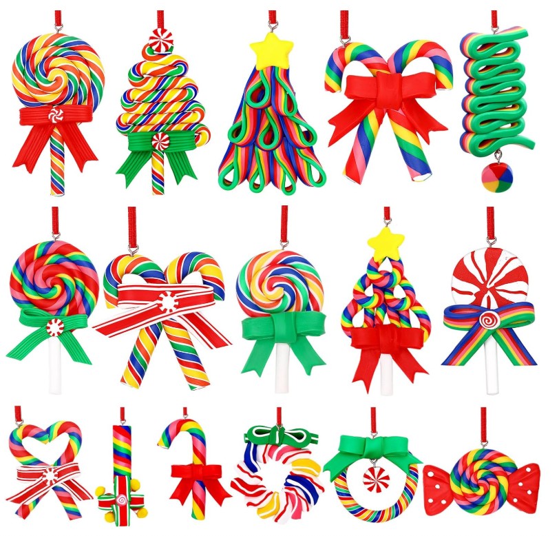 Christmas Ornament Funny Unique Wine Cup Green Grinch Candy Gingerbread Nutcracker Wall Mount Hanging Decorations for Tree Wall, Indoor Holiday Decor