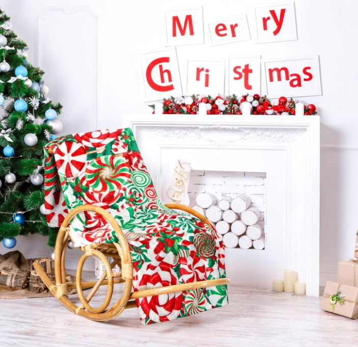 Santa Blanket Christmas Wearable Throw Blanket Adult Oversize Hoodie Flannel Wrap Christmas Throw Gift for Women Men