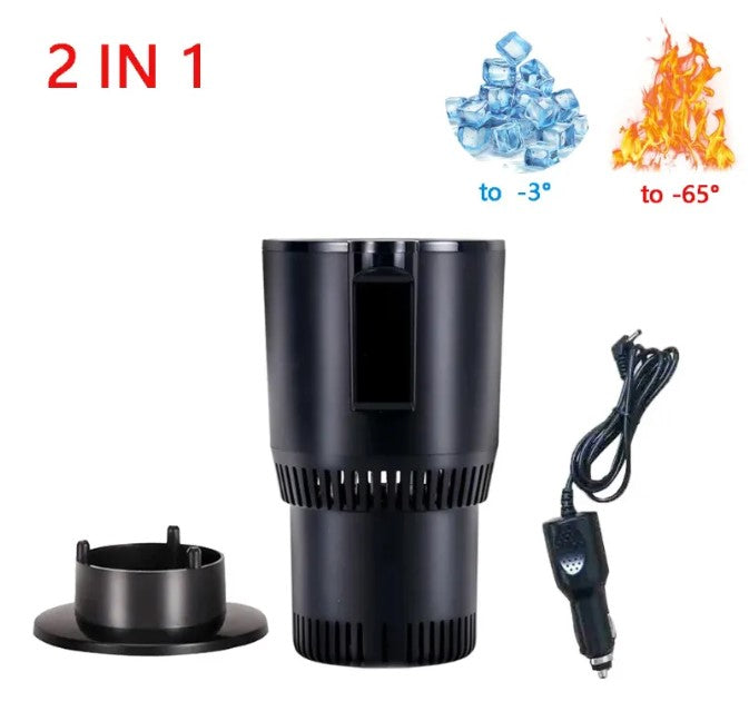 Smart Hot and Cold Portable Cup Holder Insulated Electric Beverage Mug for Car Automobile Truck Home Office Travel