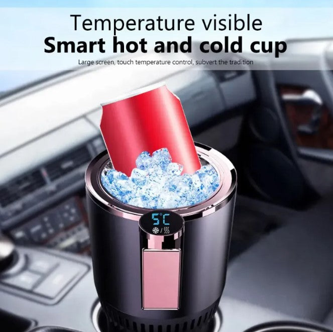 Smart Hot and Cold Portable Cup Holder Insulated Electric Beverage Mug for Car Automobile Truck Home Office Travel