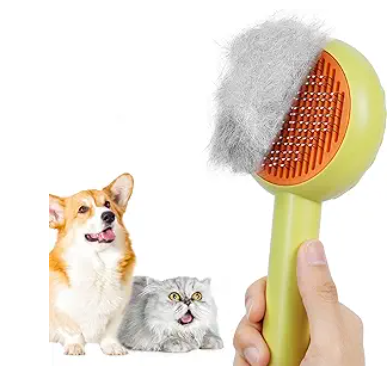 Pet Handheld Care Brush Self-cleaning Comb For Hair Removal for Cats and Dogs