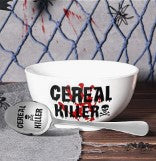 Halloween Cereal Salad Killer 20 oz Bowl and Engraved Spoon Funny Gift for Kitchen Set of 2