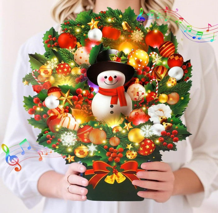 3D Large Paper Pop-Up Music Light Flower Rose Sunflower Tulip Bouquet Greeting Graduation Heart Mothers Day Card with Envelope