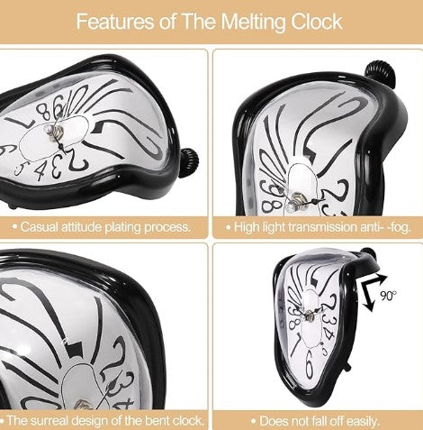 Inspired by Salvador Dali Generic Creative Funny Melting Clock Roman Numeral Dial Silent Movement Gift