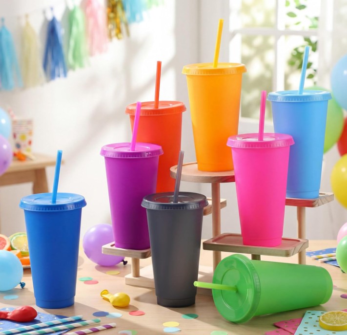 30 Pack Tumbler with Straw and Lid Bulk Cups for Gifts Water Bottle Iced Coffee Travel Mug Cup Reusable Plastic Tumblers for Party Birthdays