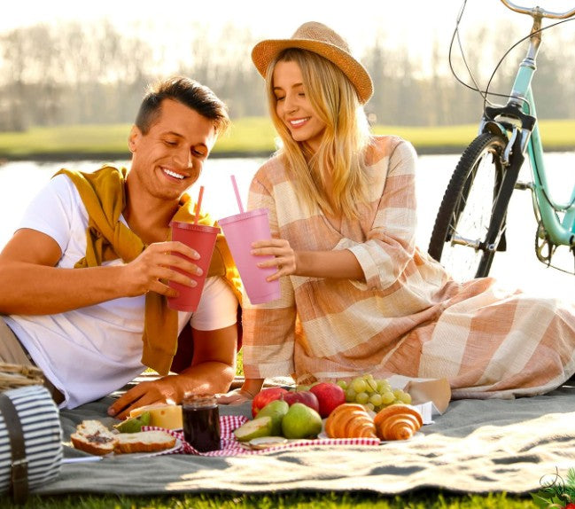 30 Pack Tumbler with Straw and Lid Bulk Cups for Gifts Water Bottle Iced Coffee Travel Mug Cup Reusable Plastic Tumblers for Party Birthdays