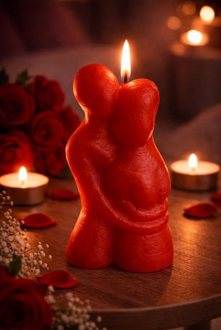 Hugging Lovers Couples Multi Color Black Red Brown White Design Aromatherapy Scented Candles for Room Home Decor