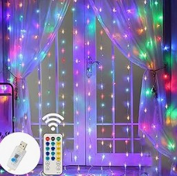 Love Curtain Lights Smart LED with APP DIY Curtain Strip Window Lamp with Programmable Music-Sync Dynamic Remote Control 16 Modes for Valentines and Holidays